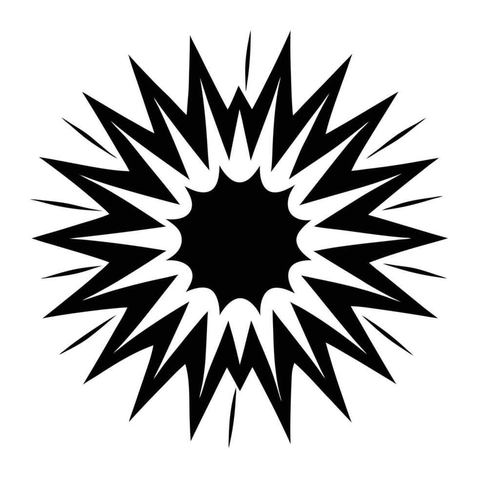 a black and white starburst design vector