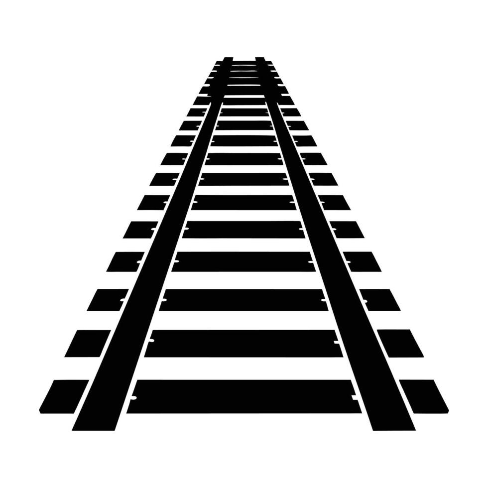 railroad tracks illustration vector