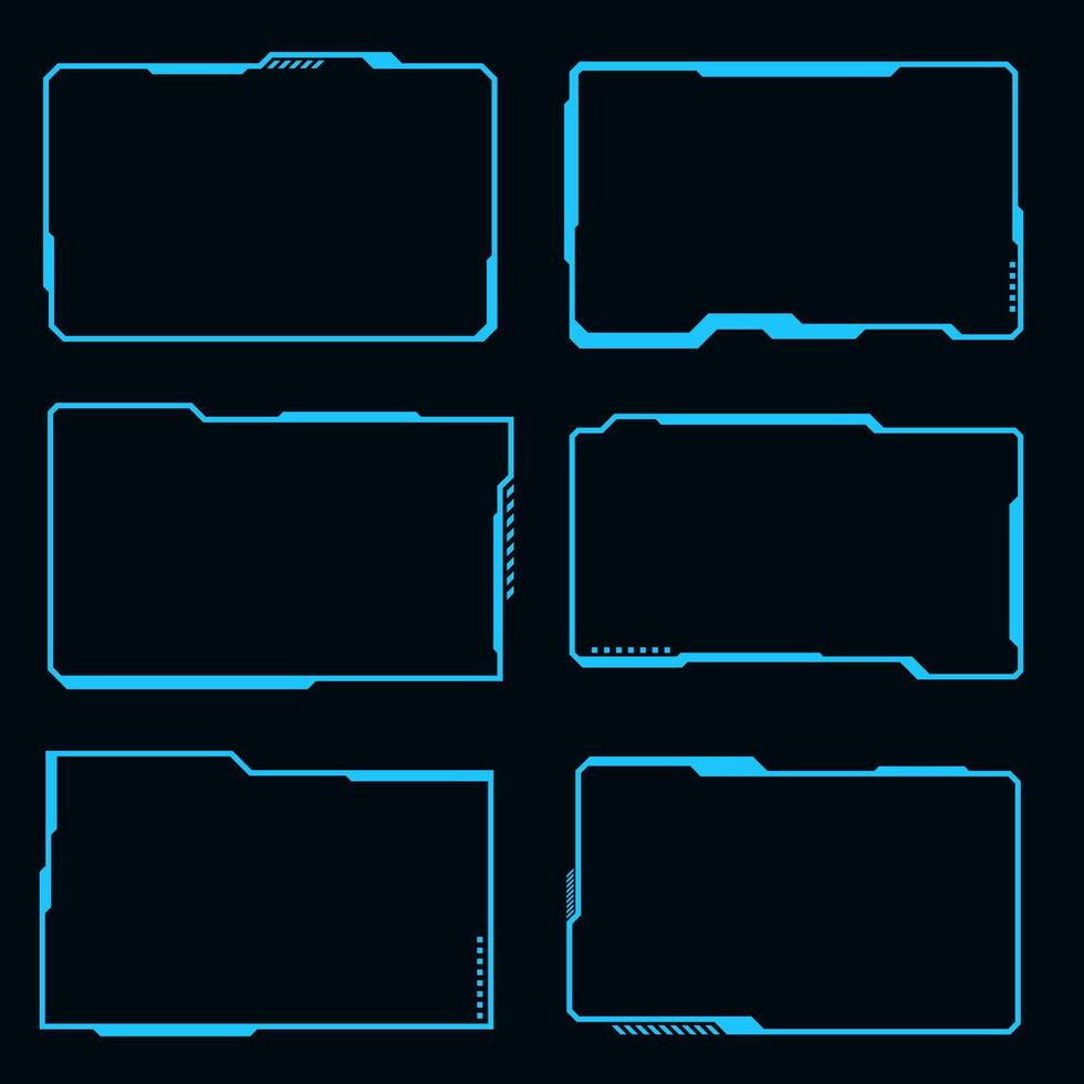 Technology futuristic frame HUD cyberpunk design element. vector