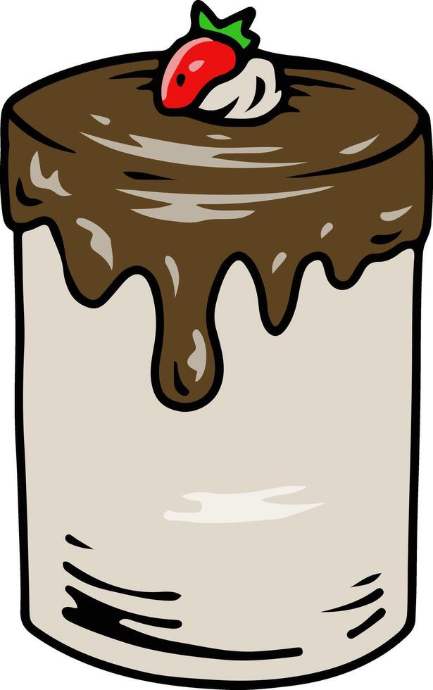 Dripping Chocolate Cake Clipart vector