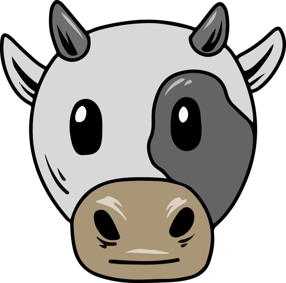 Illustration of a Cow Head vector