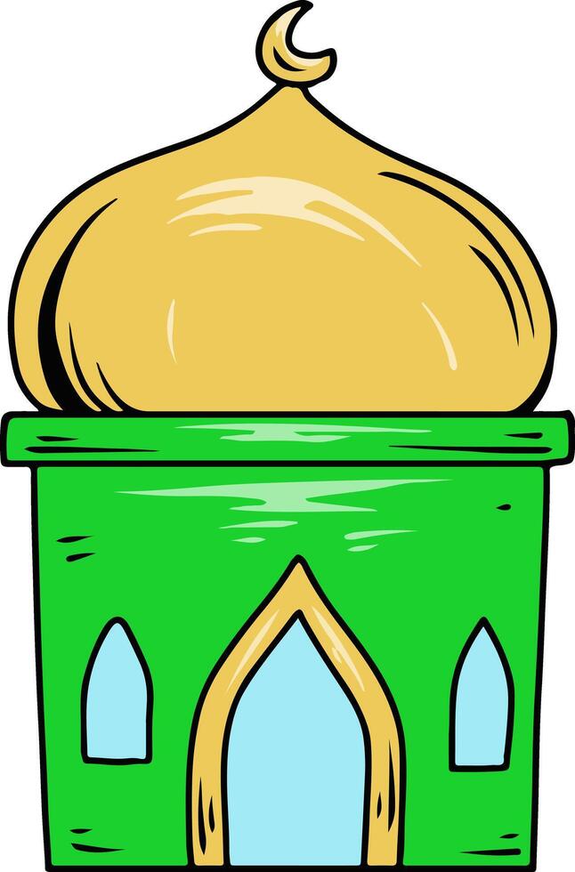 Illustration of a Mosque with a Dome vector