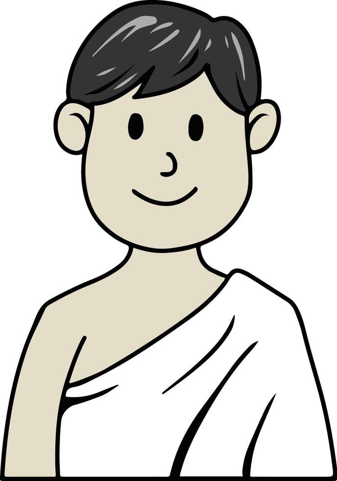 Cartoon Portrait of a Man Illustration vector