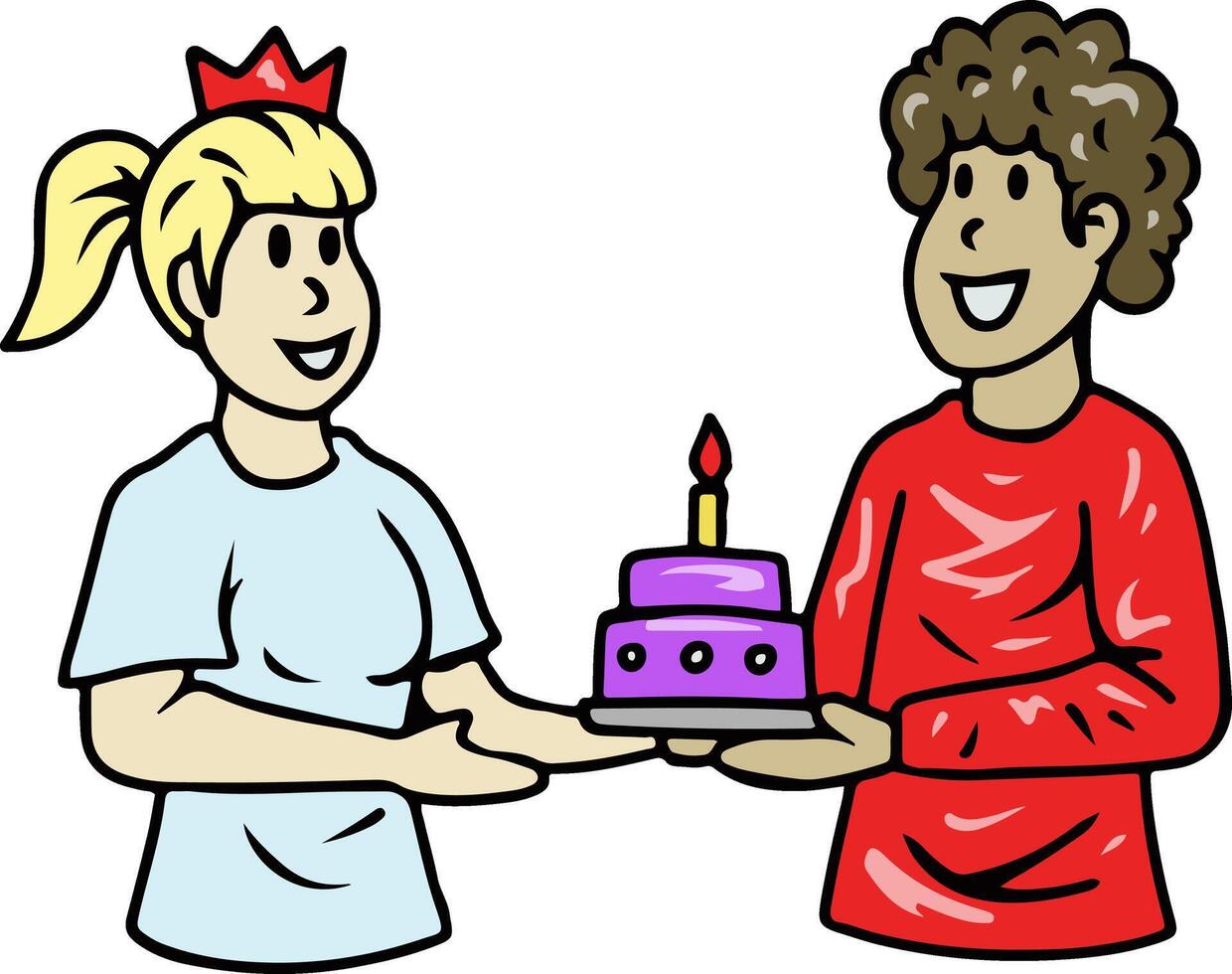 Cartoon of Birthday Party Celebration vector