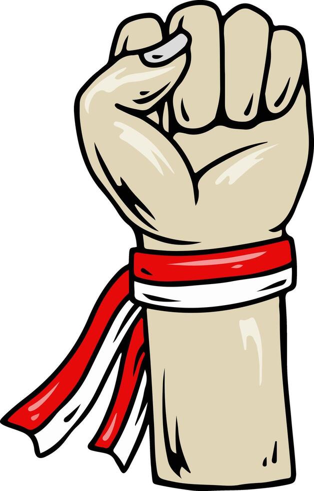 Illustration of Indonesian Independence Day Fist vector