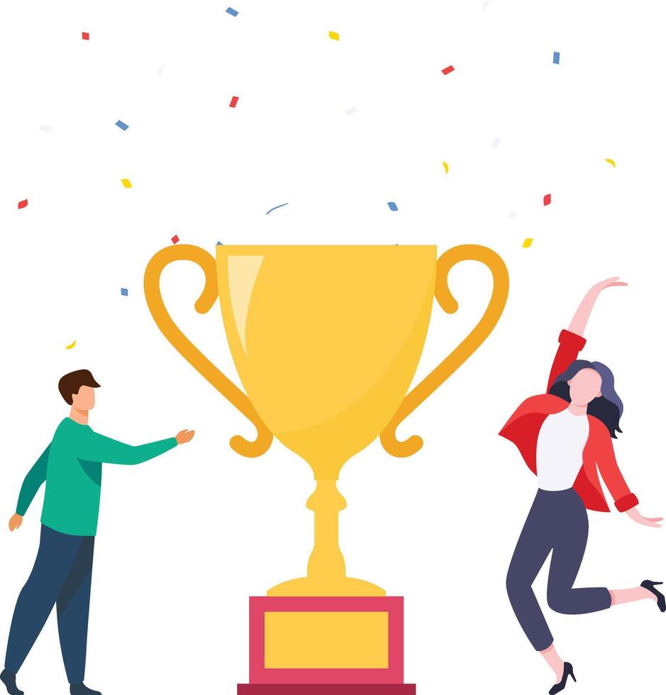 Business team celebrating success vector