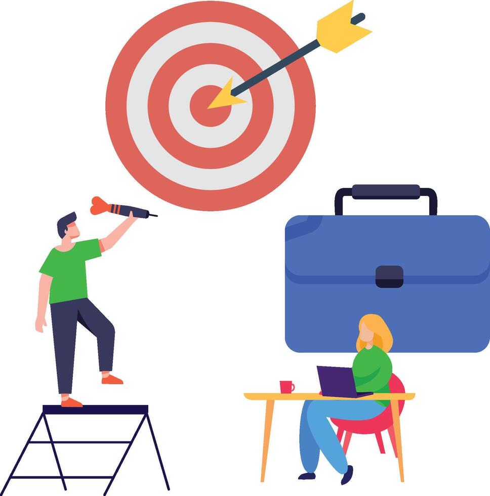 Target Achieve Illustration vector