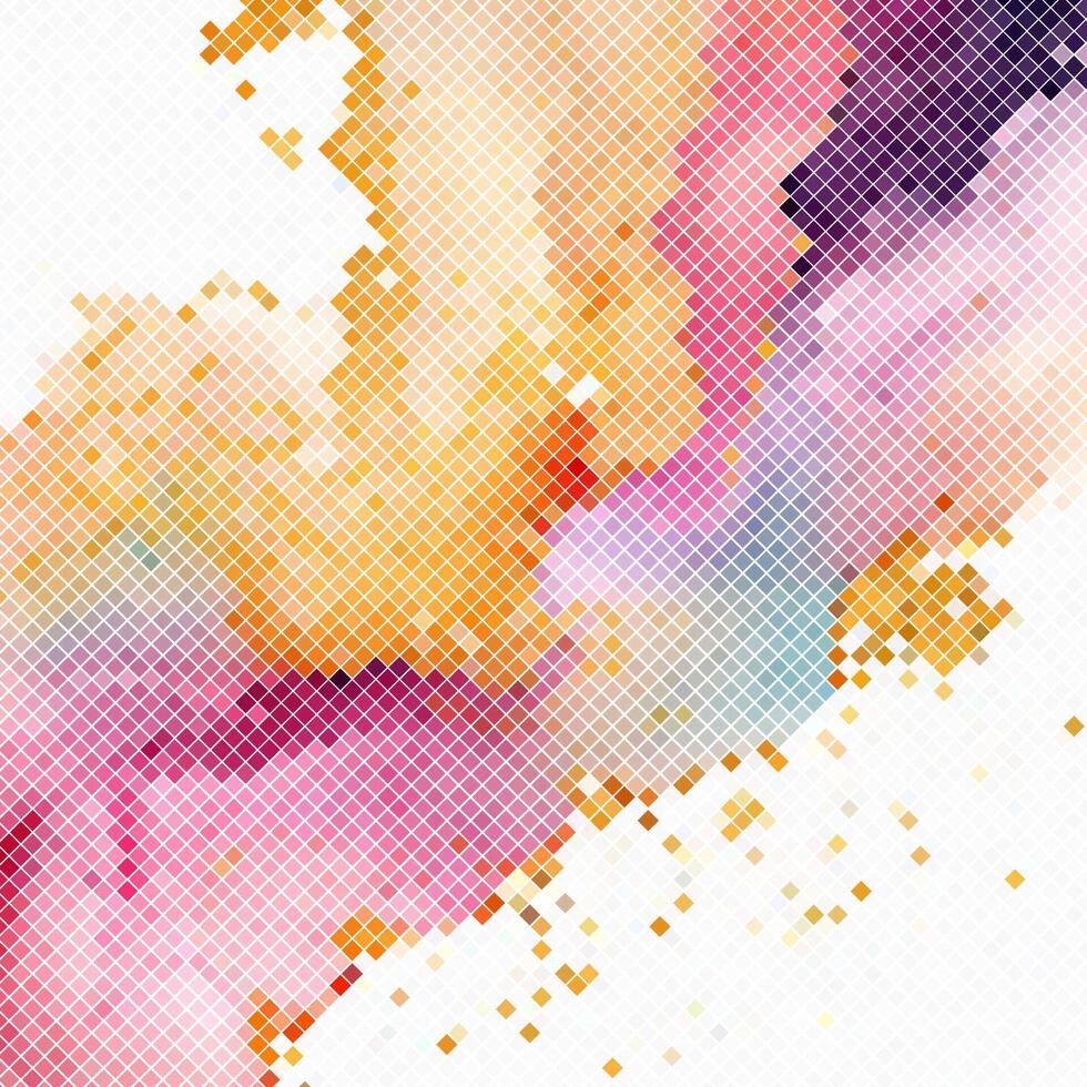 Abstract background with pastel coloured pixel design vector