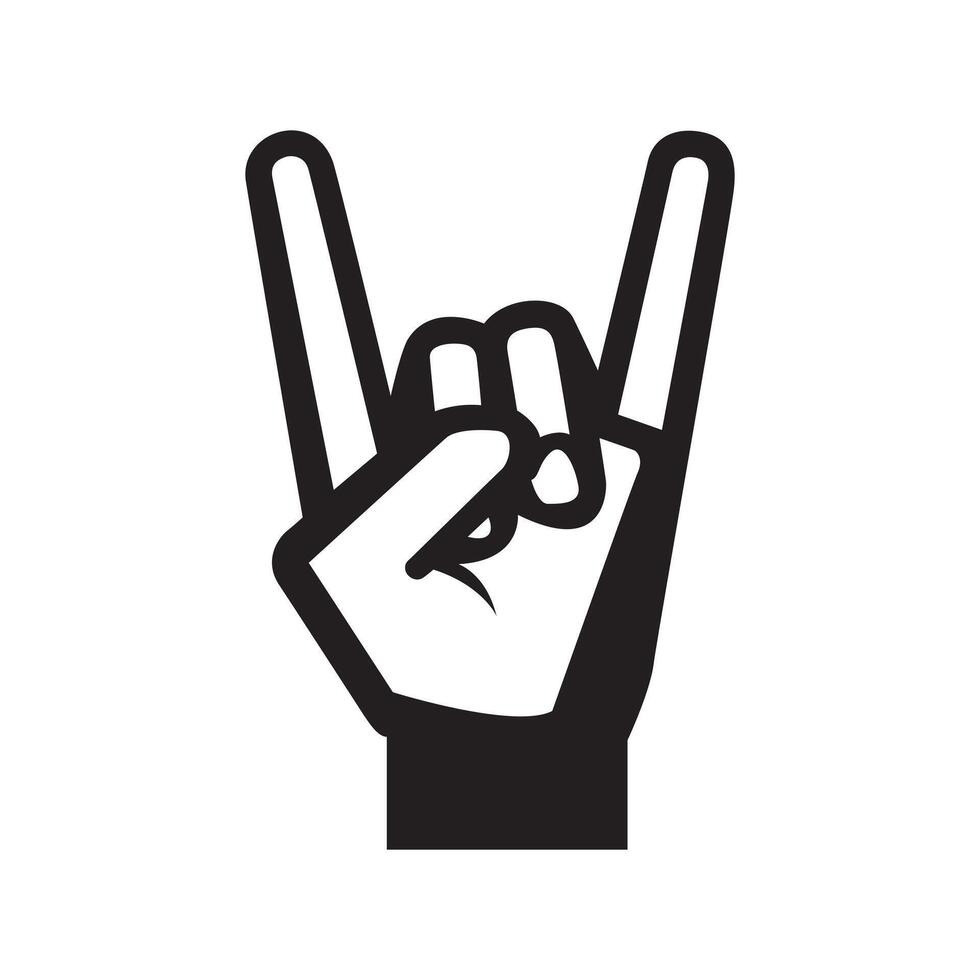 Silhouette of a human hand showing gesture vector