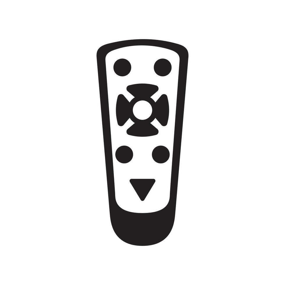 Black silhouette of a remote control vector