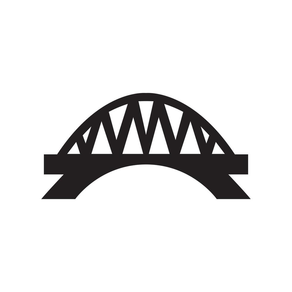 illustration of a bridge silhouette vector