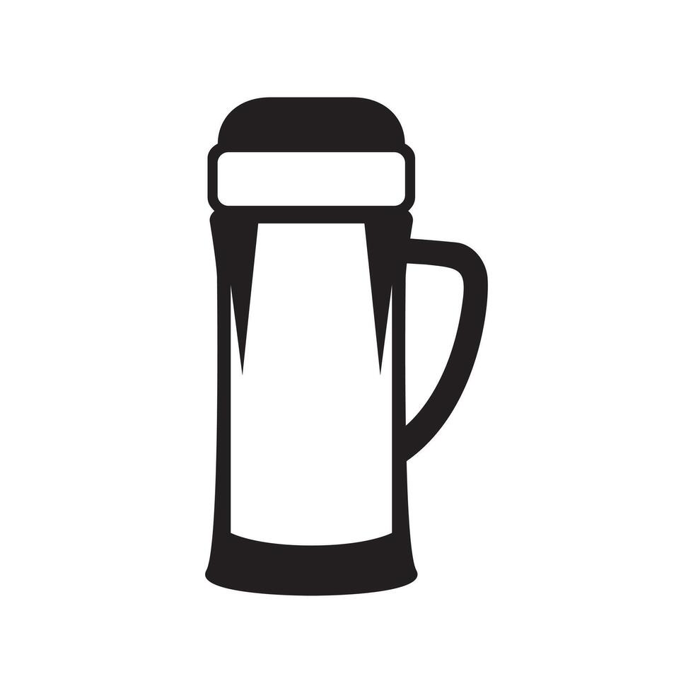 Minimal illustration of a thermos silhouette vector
