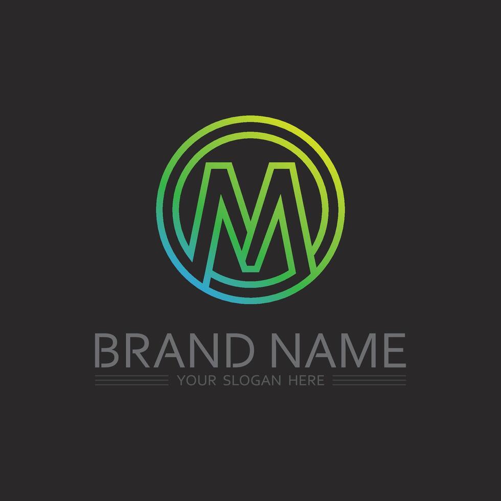 Elegant M Letter Icon Design for Premium Brand Identity and Stylish Corporate Visual Identity vector