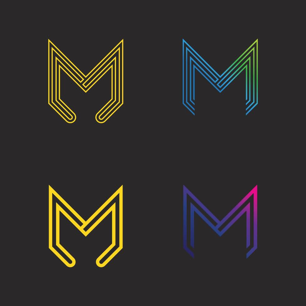 Letter M Logo with Shape Concept for Education, Mental Health Product Businesses vector