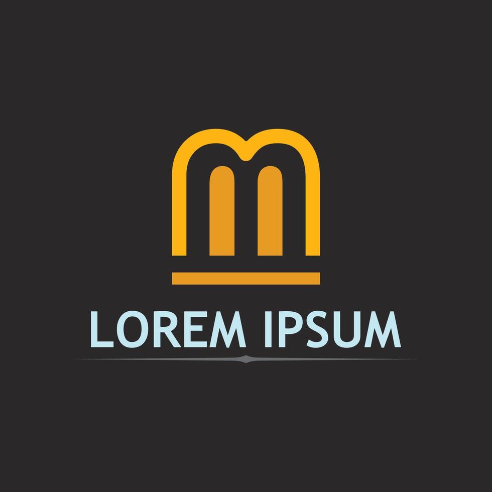 Elegant Letter M Monogram Logo Design for Professional and Corporate Brand Marketing Use vector
