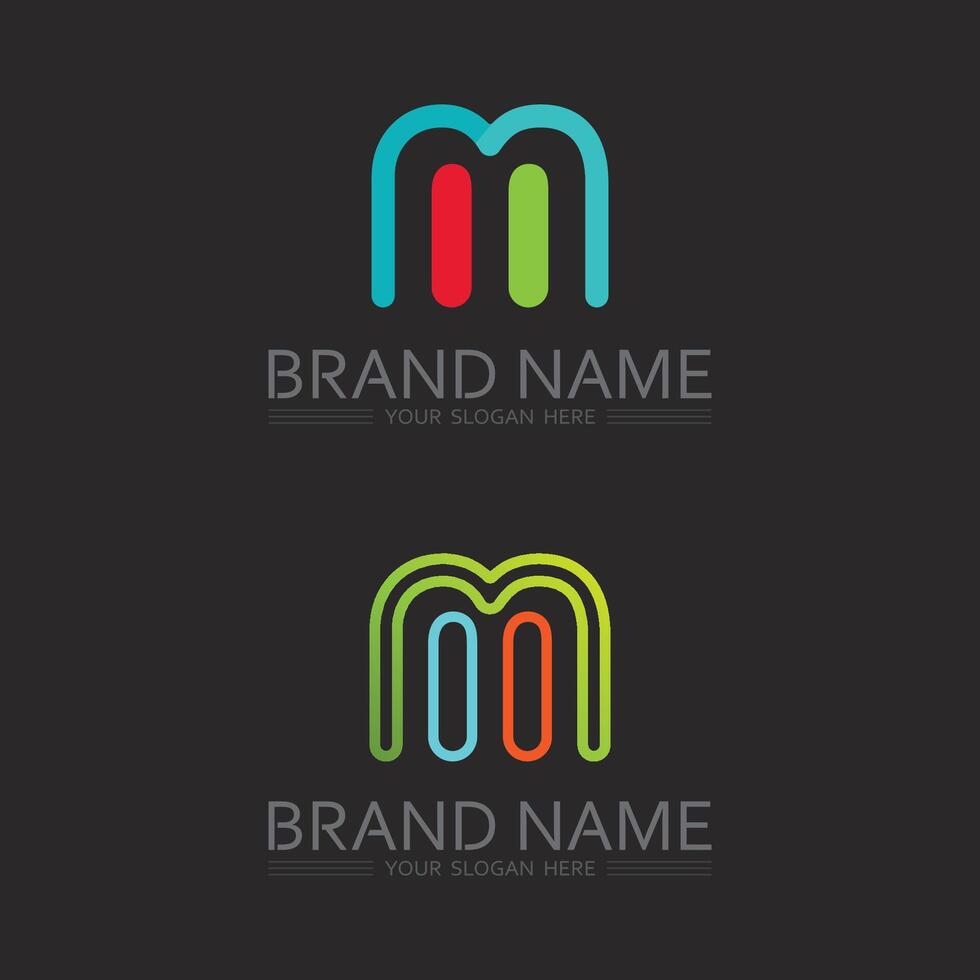 Corporate M Letter Logo with Tech-Inspired Shape for Startup and Innovative Projects vector
