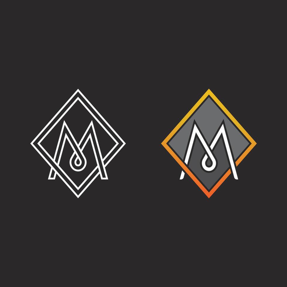 Dynamic Letter M Logo Design with Motion Lines for Sports Brand or Active Business Identity vector