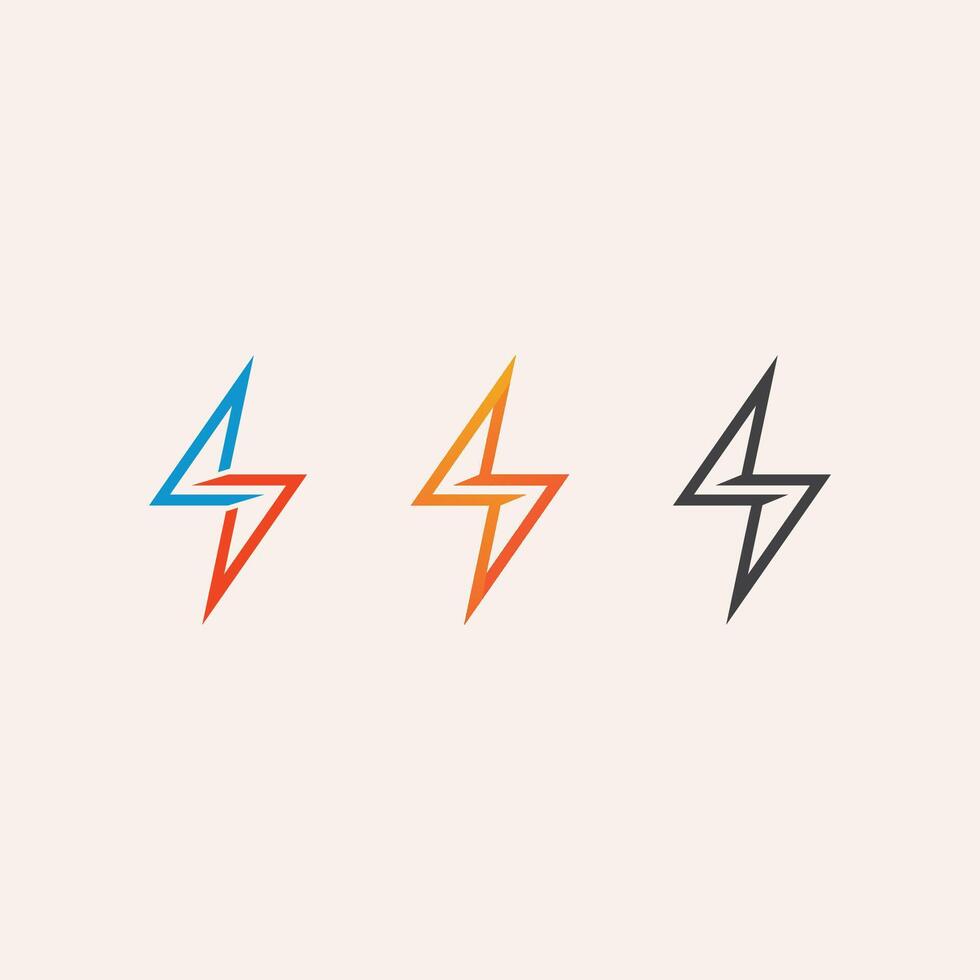 Powerful Lightning Bolt Logo Design with Electric Energy Flash Icon in Style Format vector