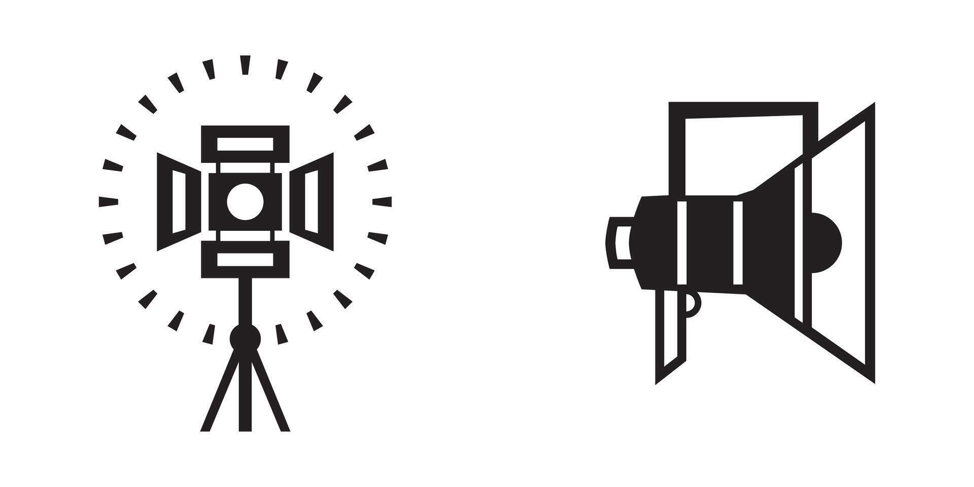 illustration of stage spotlights vector