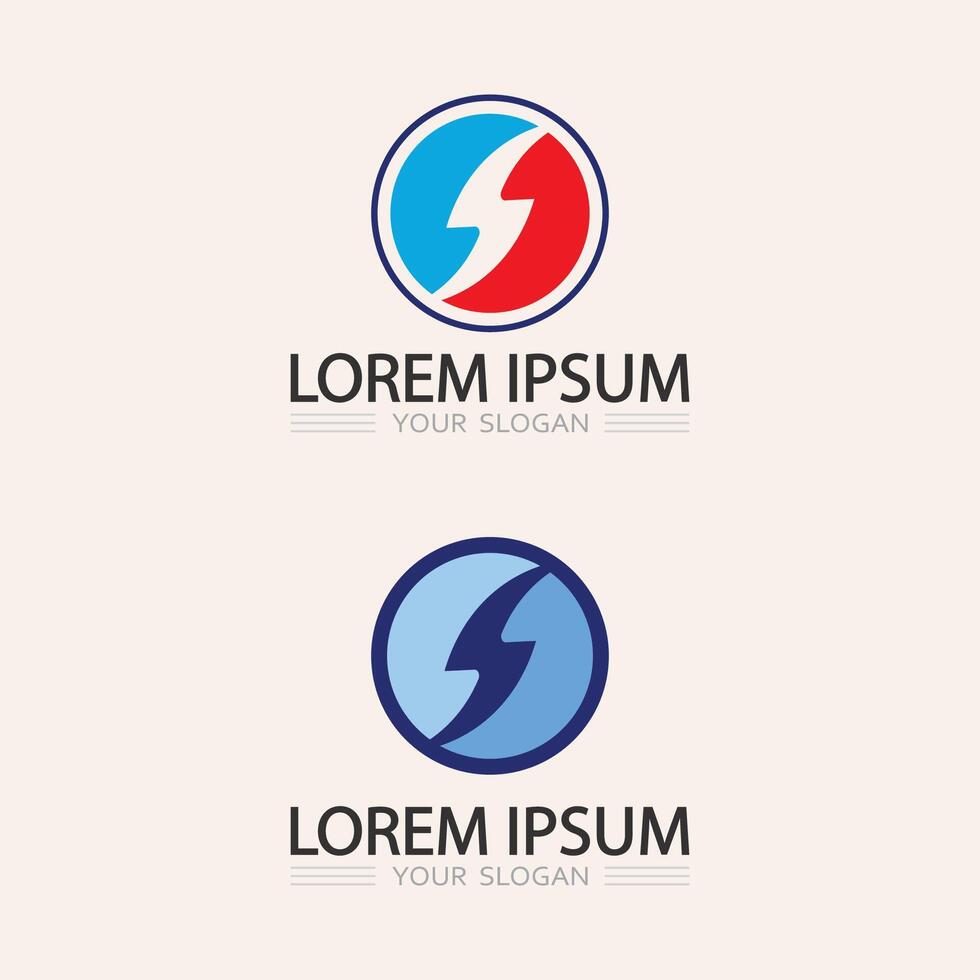 Electro Flash Bolt Logo with High Voltage Icon for Sustainable Energy and Electric Tech Logos vector