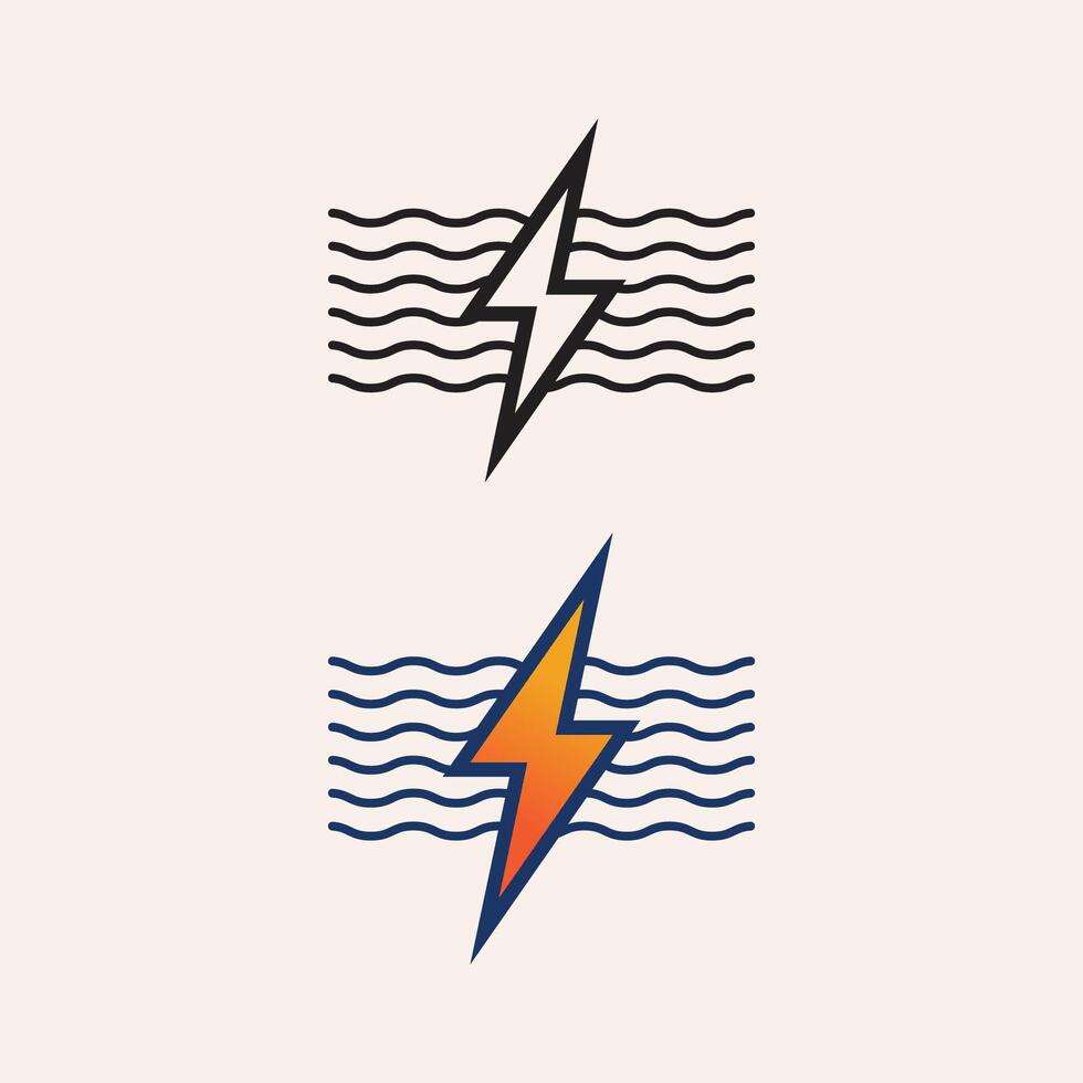 Thunder Flash Logo Icon with Minimal Lightning Shape for Powerful Energy and Tech Branding vector