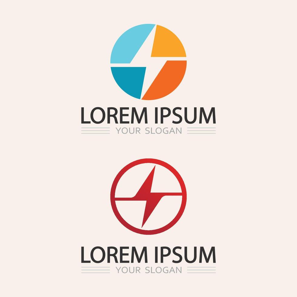 Electric Bolt Logo Design with Dynamic Power Lines and High Voltage Symbol for Modern Branding vector