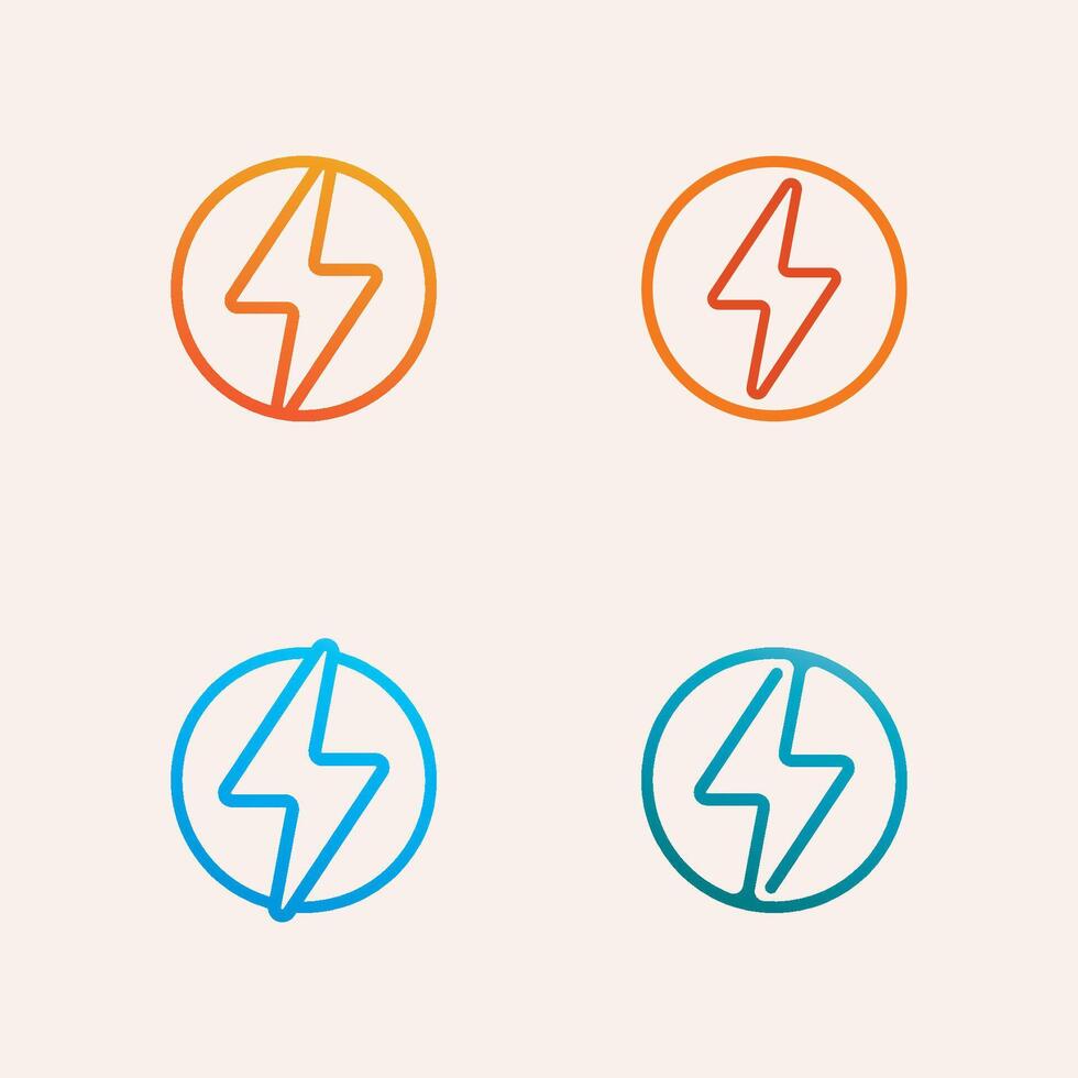 Thunderbolt Circuit Logo with Energy Pulse Lines and Power Symbol for High-Tech Logo Concepts vector