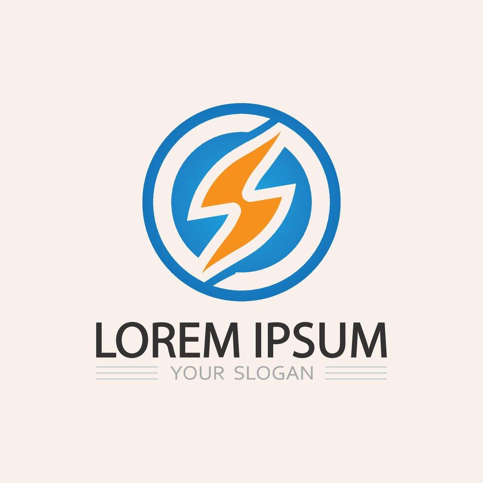 Lightning and Electricity Logo with Electro Pulse and Glow Effects for Bold Brand Identity vector