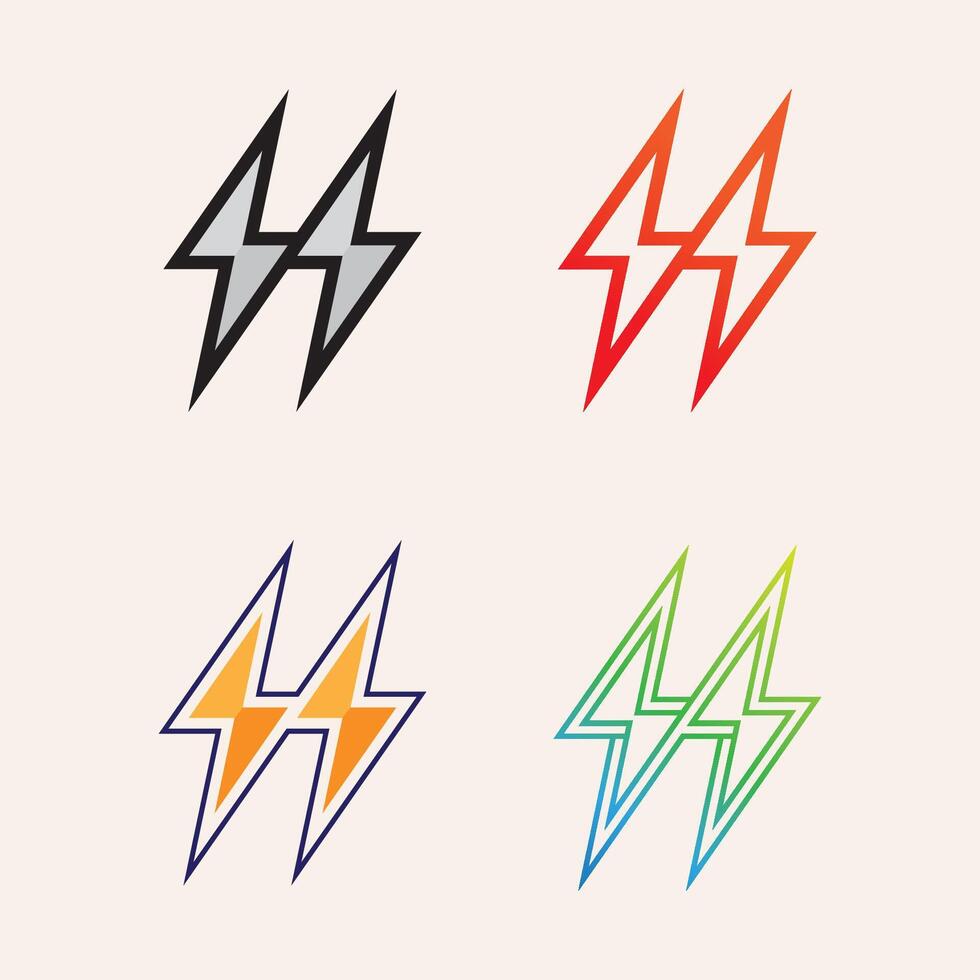Lightning Bolt Logo for Electric Services and Tech Startup Brand Identity Modern Concept vector
