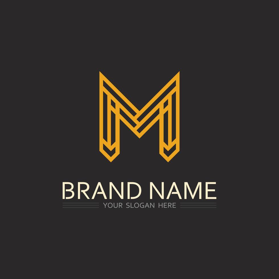 Vintage Retro M Letter Logo with Badge Style for Clothing Brand and Artisan Craft Business vector