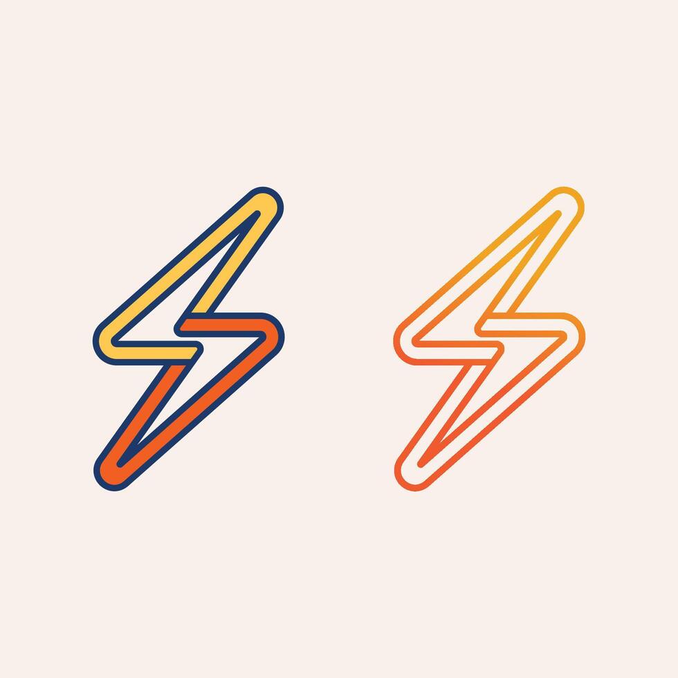 Electric Lightning Bolt Logo with Clean Line Style for Professional Energy and Tech Brands vector