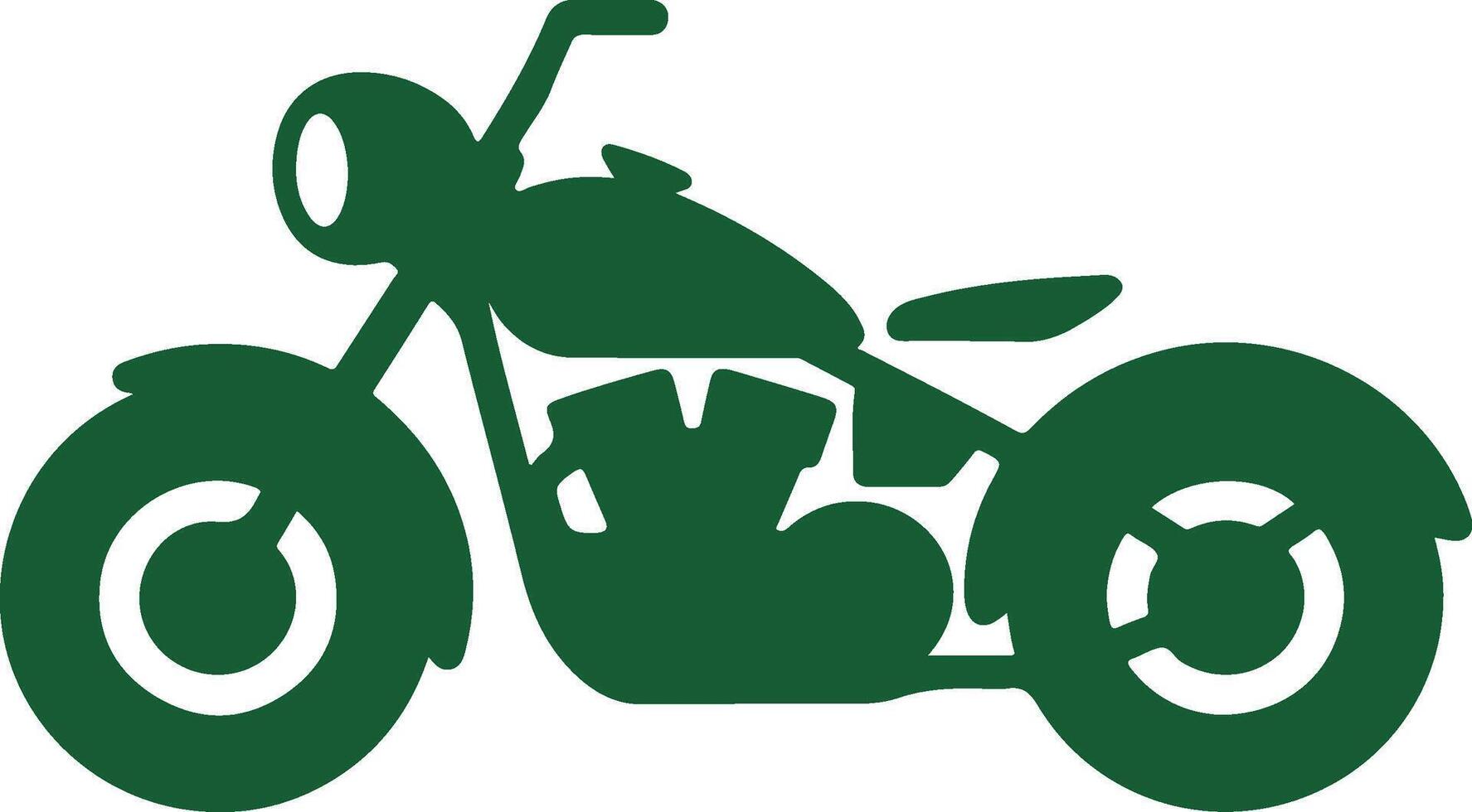Detailed Engine Motorcycle Silhouette Drawing vector