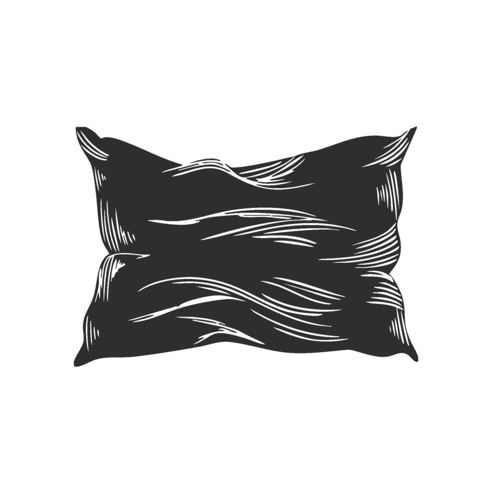 Pillow Silhouette Illustration. Comfort And Relaxation Concept Isolated Illustration vector