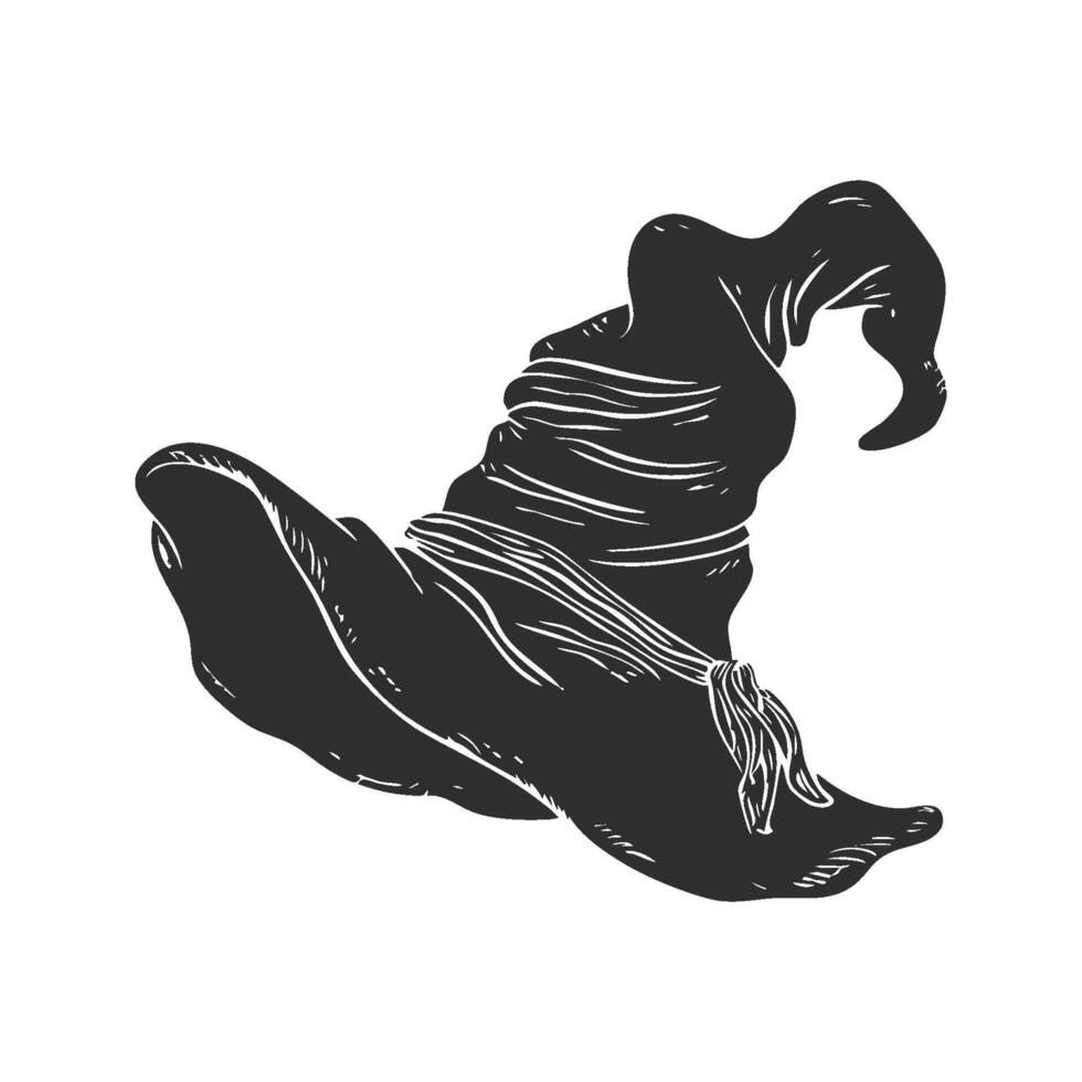 Witch Hat Illustration. Magical And Mystical Theme vector
