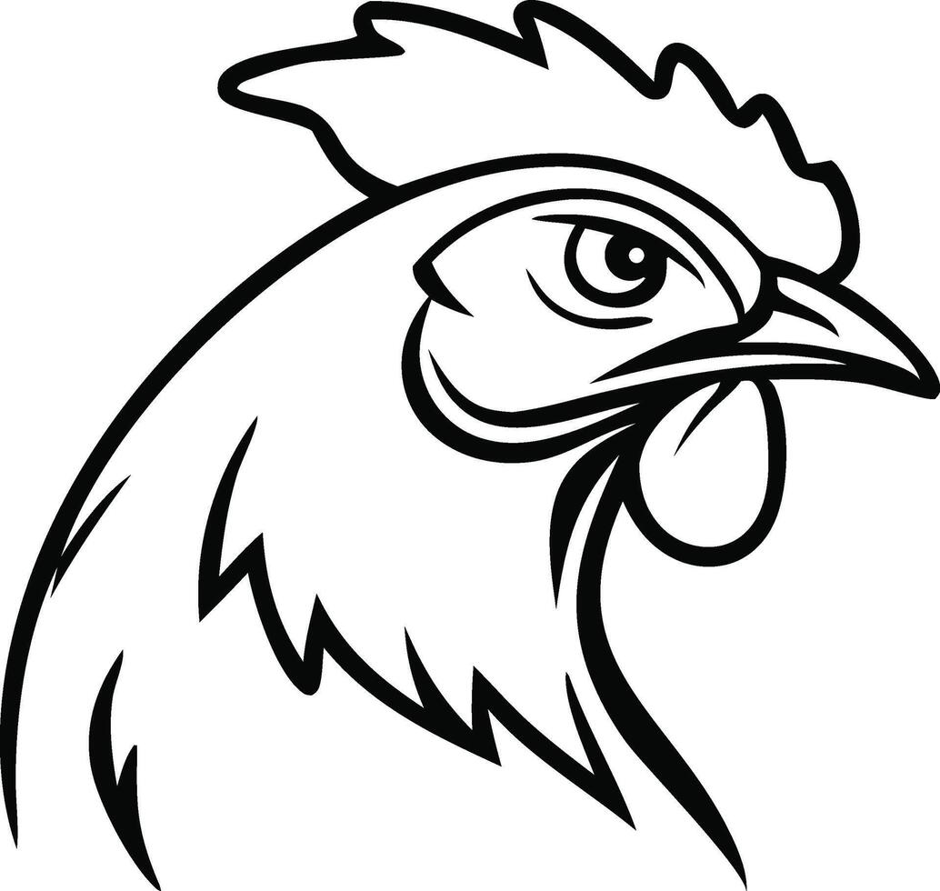 Chicken Head Illustration vector