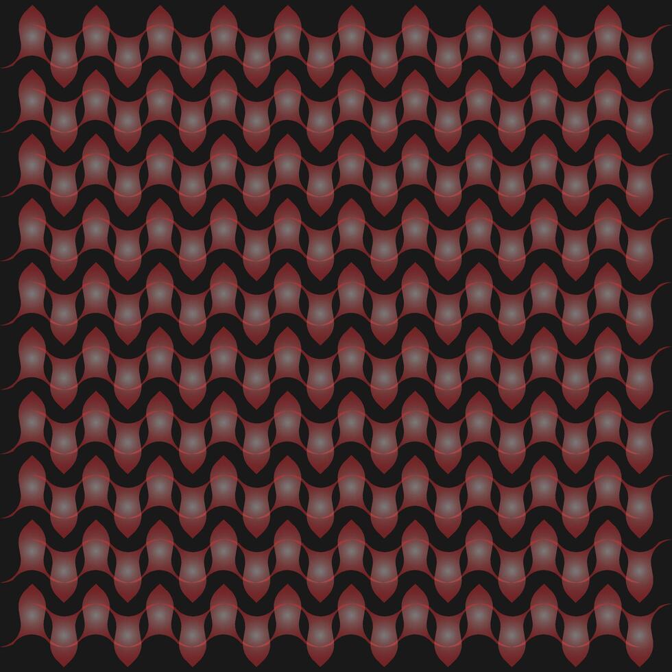 Dark Abstract Wavy Seamless Pattern with Red and Black Gradient Design vector