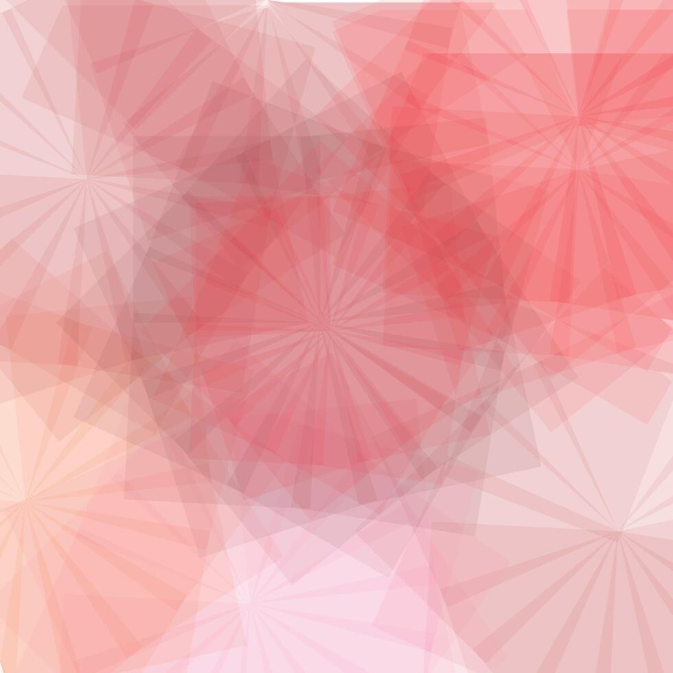 Pink and Red Geometric Abstract Background Radial Polygonal Pattern Design. vector