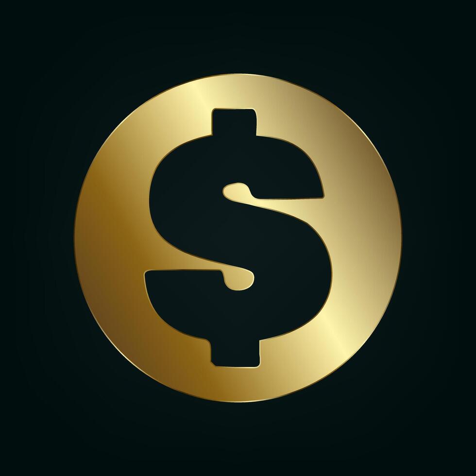 A premium golden USD Coin digital stablecoin with crypto currency themed banner. USD Coin or USDC icon on modern neon color background, elegant background vectors