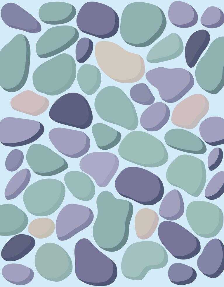 Pattern with Soft Pebble Shapes vector