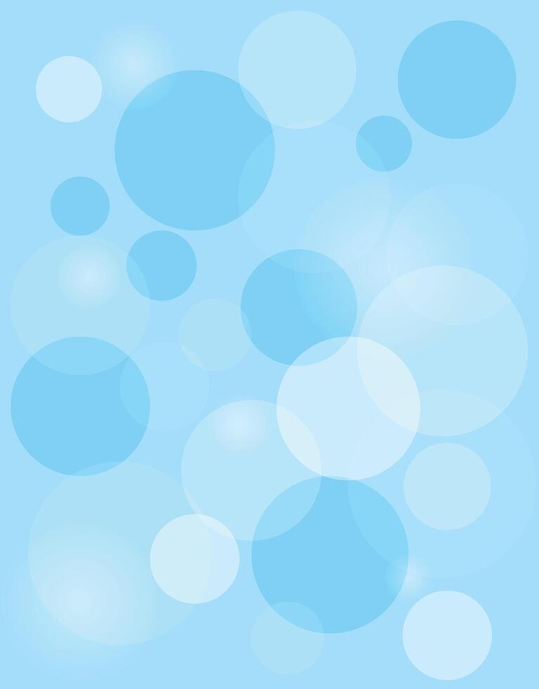 Light Blue Transparent Bubble Circle Pattern vector