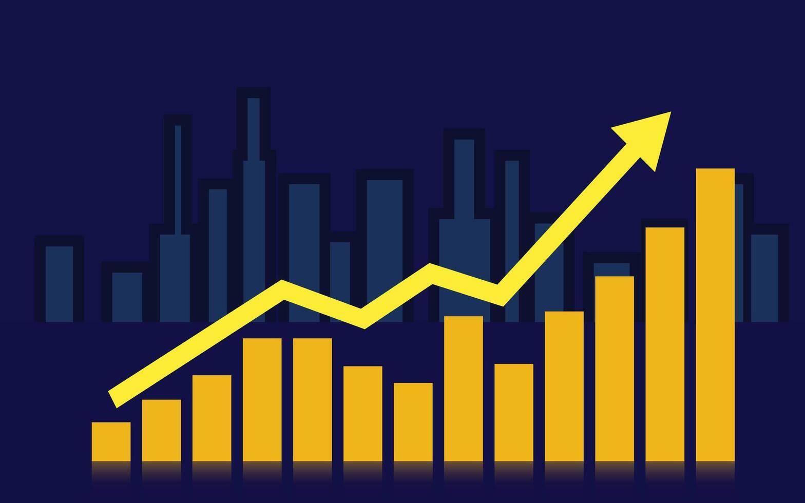 Investment Growth Data Financial Growth Chart vector
