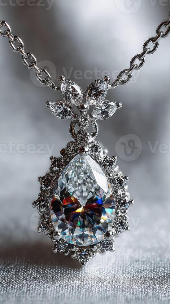 Elegant crystal pendant glimmers in soft light showcasing its intricate design and craftsmanship photo