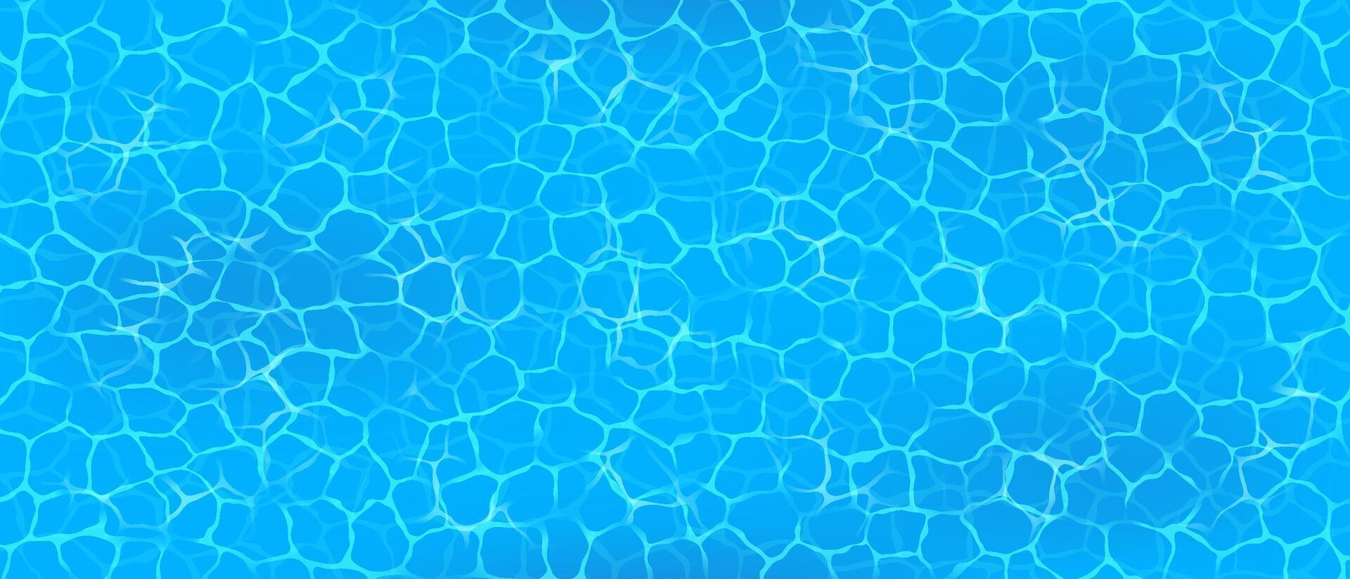 Abstract illustration of blue water ripples creating a mosaic texture. This vibrant design features interconnected patterns ideal for aquatic themes and backgrounds. vector