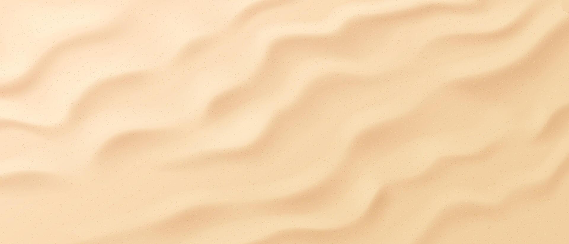 Sandy background, top view. Wave pattern depicting soft sand dunes. Light beige colors create a calming and natural feel. Perfect as a backdrop or design element for various projects. vector