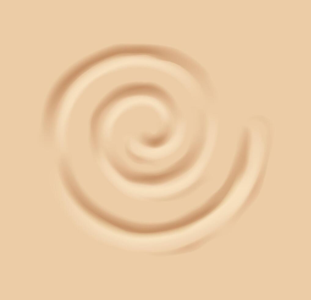 Spiral pattern in soft sand, minimalistic artwork with warm beige tones. Represents natures transient art in a desert or beach setting. vector