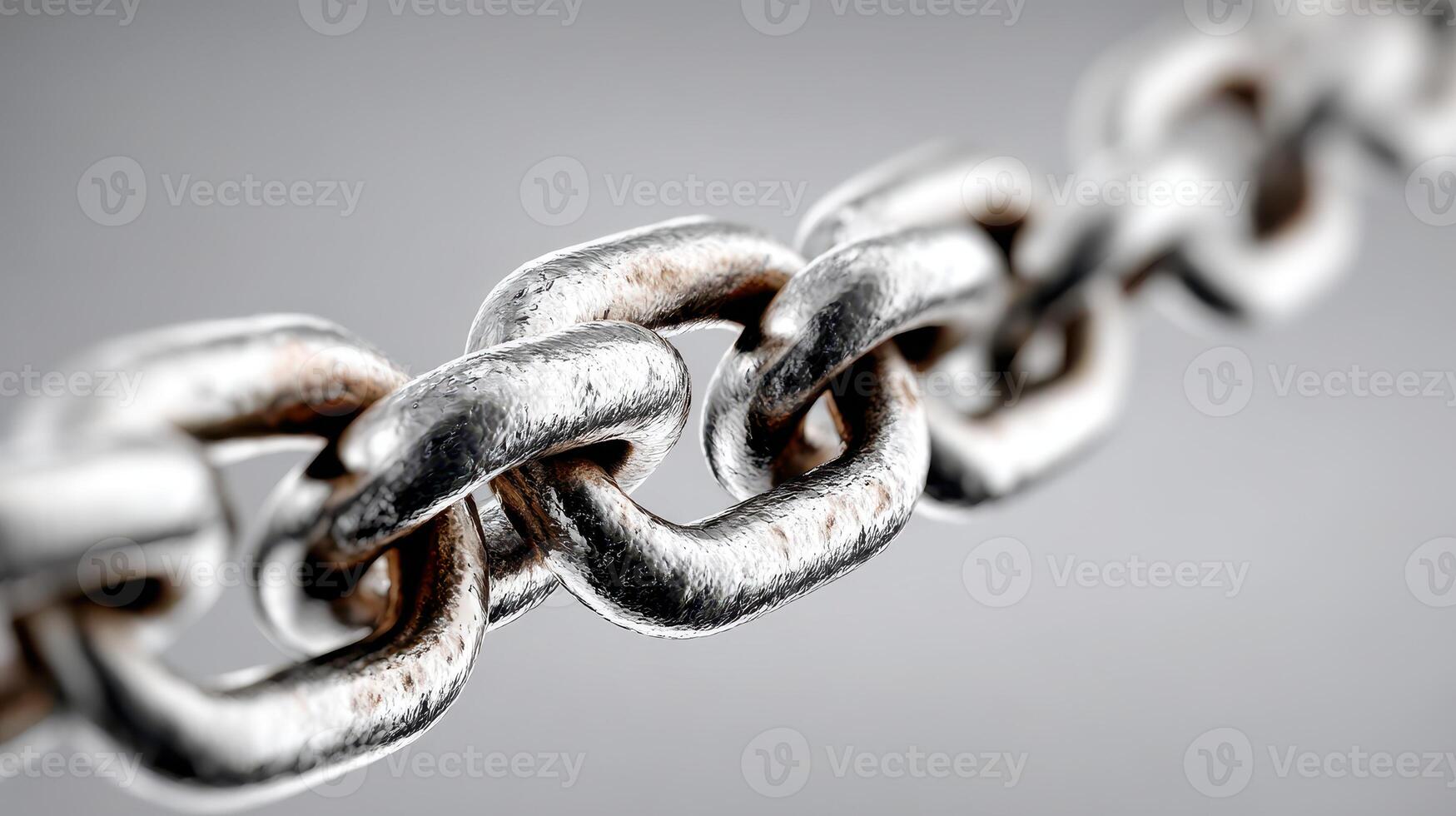 Close-up view of metallic chain links showcasing strength and durability in industrial design photo