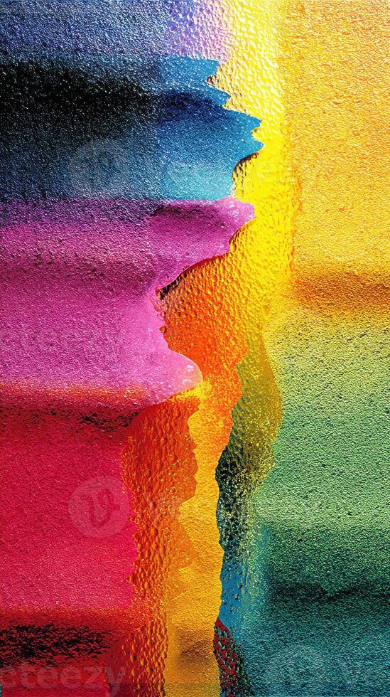 Colorful abstract texture with vibrant hues blending together in a striking visual surface photo