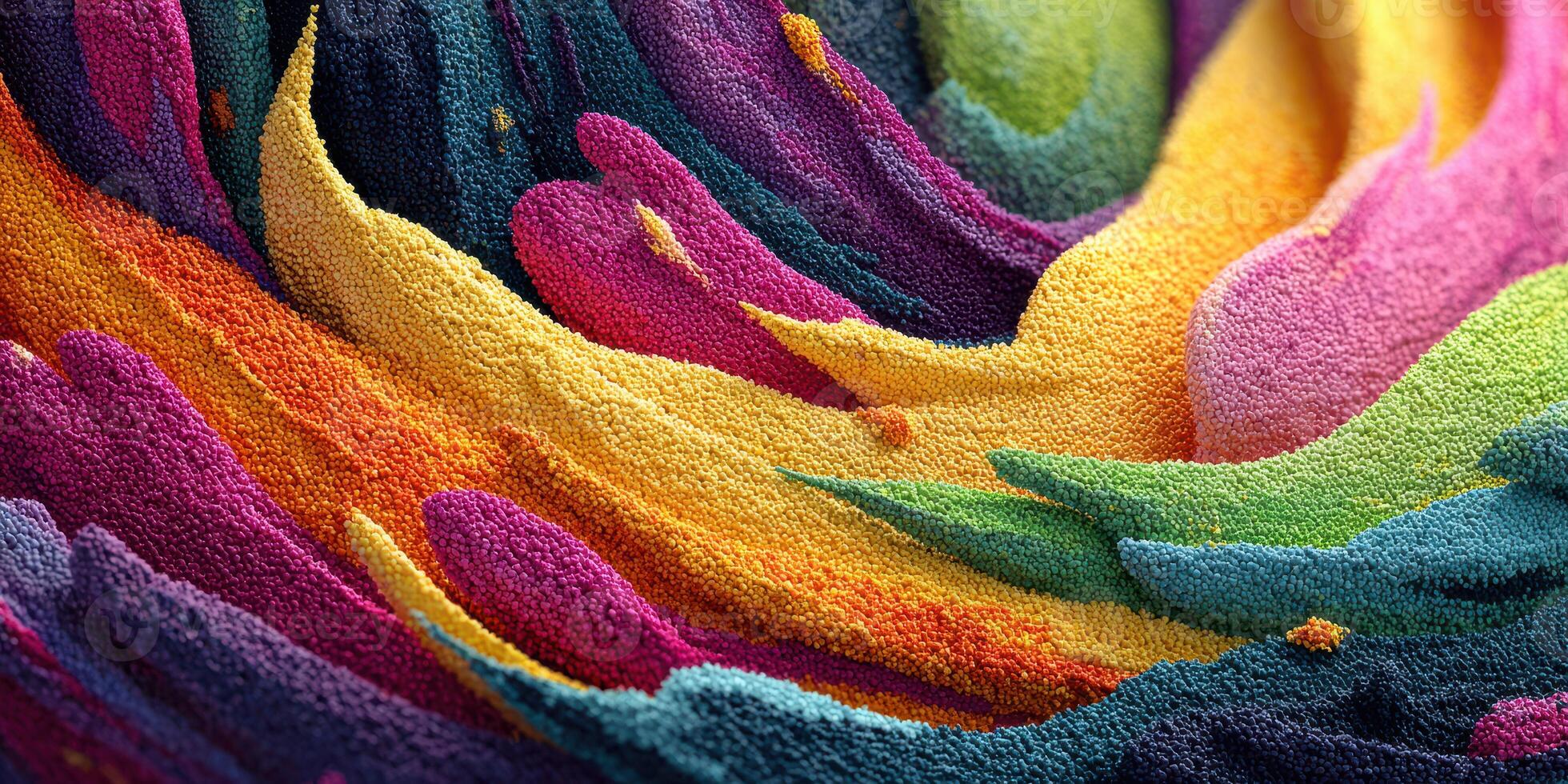 Vibrant abstract artwork showcasing a swirl of colors created with unique textures and patterns photo