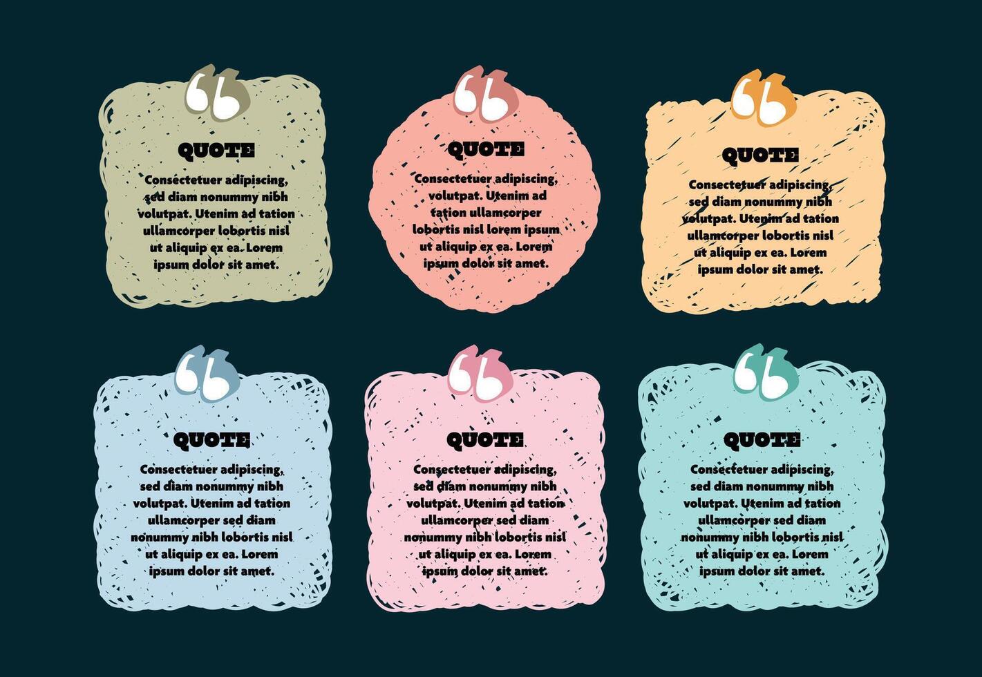 Cute colorful bubble design set perfect for displaying quotes or messages Ideal for creative social media education or playful graphic design projects vector
