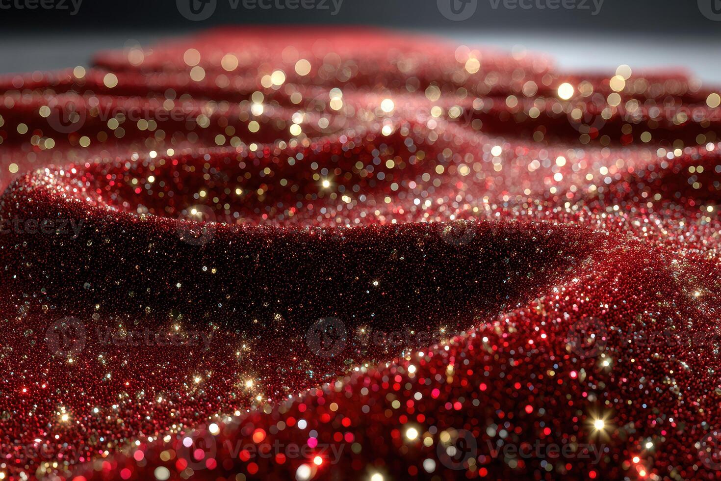 Sparkling red glitter texture creates a mesmerizing background effect for festive celebrations and artistic presentations photo